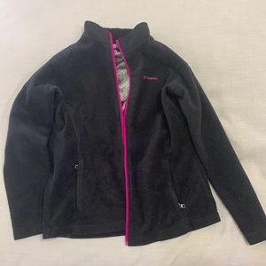 Black thermal jacket with silver sparkles inside